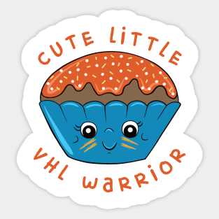 Cute Little VHL Warrior - Von Hippel- Lindau Cupcake design Sticker